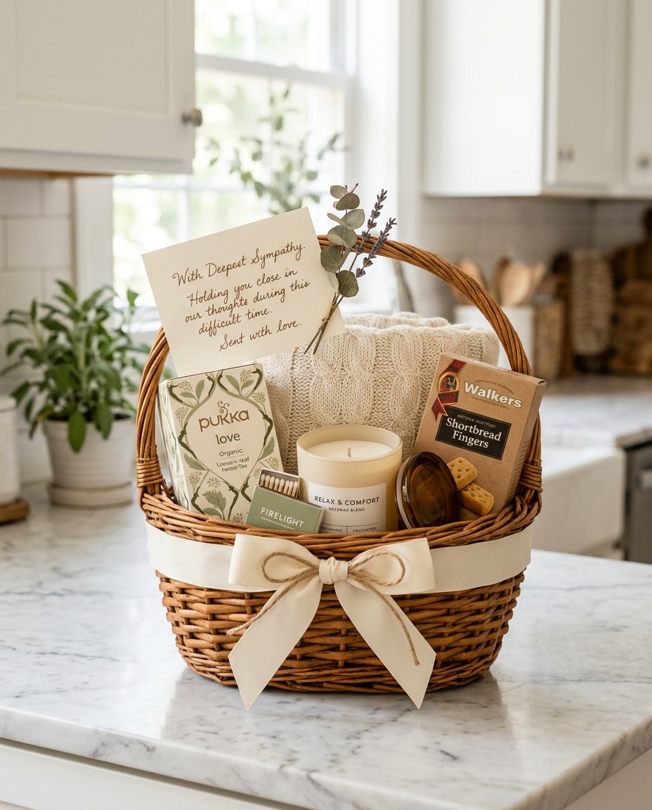 Sympathy Comfort Basket — gift basket by Kathy’s Gift Baskets